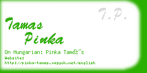 tamas pinka business card